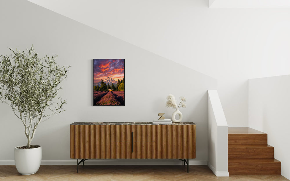 Mountain Above Lavender Firelight