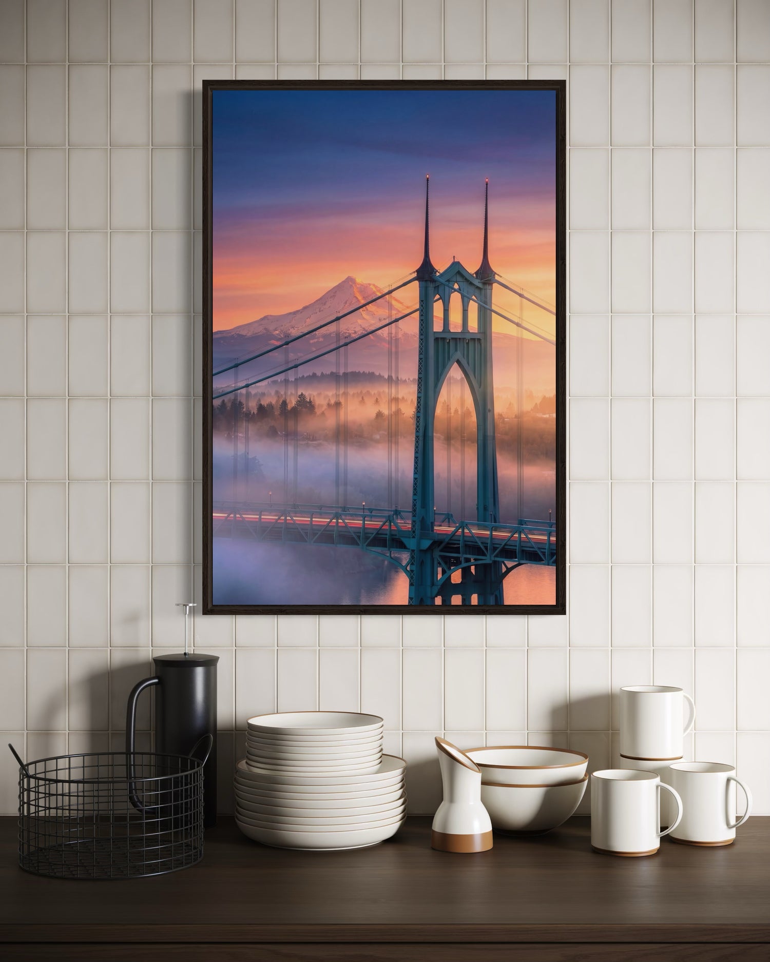 Cathedral Dawn — St. Johns & Mt. Hood