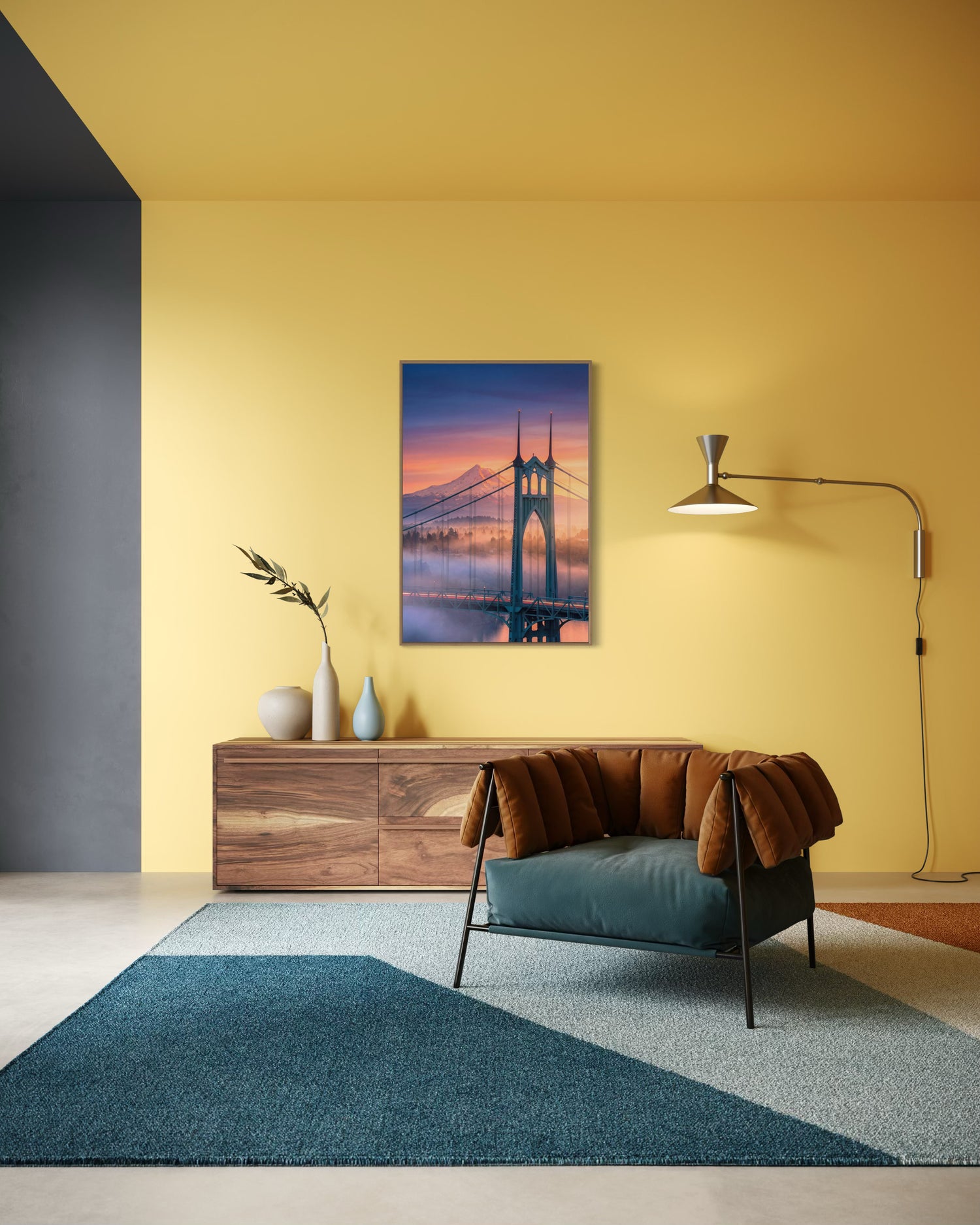 Cathedral Dawn — St. Johns & Mt. Hood